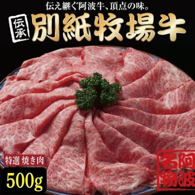 牛肉 焼き肉 阿波牛 500g 黒毛和牛 特選