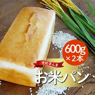 米粉パン 食パン 天然酵母 600g 2本 そのまんま お米パン