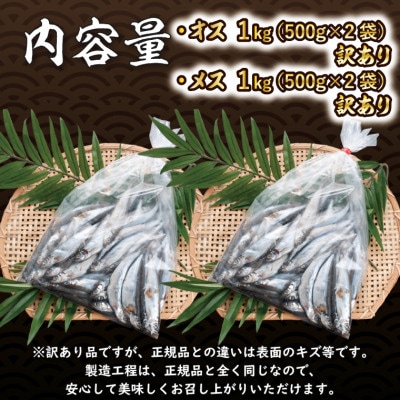 カラフトシシャモ雄雌食べ比べ2kgセット