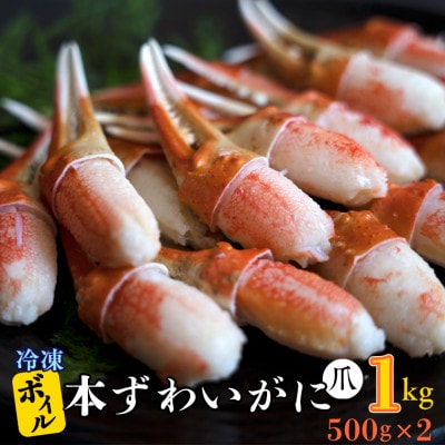 【ボイル】 本ずわいがに爪 1kg (500g × 2) AF018