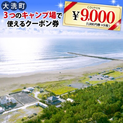 キャンプ場クーポン券9千円分