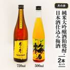 月の井 純米大吟醸酒粕焼酎・日本酒仕込み梅酒セット AW029