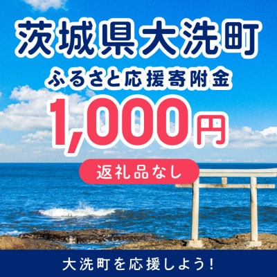 【返礼品なし】茨城県大洗町 ふるさと応援寄附金 1口 1,000円 ZZ032