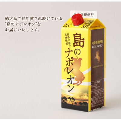 徳之島 天城町 本格 黒糖焼酎 島のナポレオン 紙パック 900ml×4本セット 計3.6L