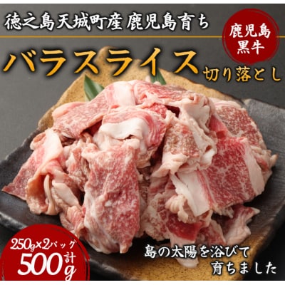 徳之島 天城町産 鹿児島育ち 鹿児島黒毛和牛切り落とし(500g)