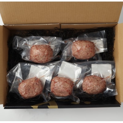 徳之島 天城町産 鹿児島育ち 鹿児島黒牛オールウェーブハンバーグ(5個)