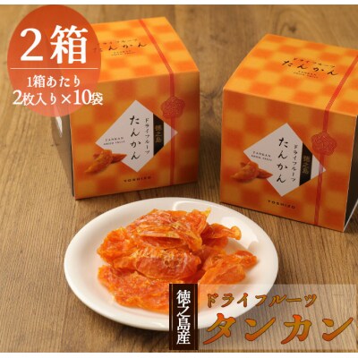 徳之島 天城町 ドライフルーツ タンカン 2箱セット 50g(2枚入り×10袋)×2箱