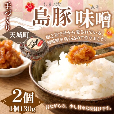 徳之島 天城町 宝果樹園 豚味噌 2個 (130g×2) 合計260g ご飯のお供 瓶詰め 手づくり