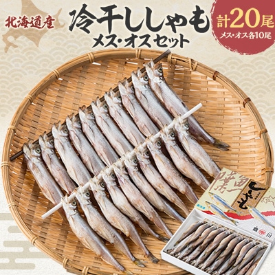 【北海道産】冷干ししゃも　メス・オス各10尾セット