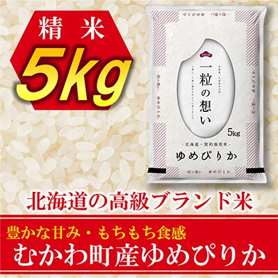 【毎月定期便】特A受賞!北海道むかわ町産ゆめぴりか　精米5kg全3回