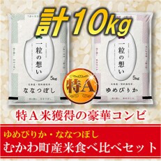 【毎月定期便】特A受賞!むかわ町産米食べ比べセット 精米10kg全9回