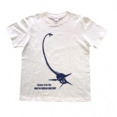 ホベツアラキリュウ穂別博物館ロゴ入りTシャツ【バニラホワイト/Lサイズ】