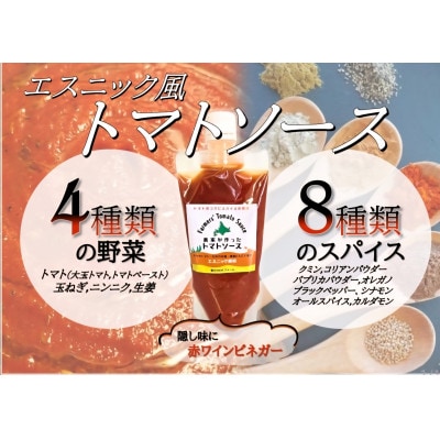 北海道産トマトを使って農家がつくったエスニック風トマトソース2本セット