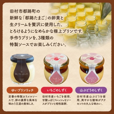 ゆいプリンリッチ アソート計6個セット(ゆいプリンリッチ・いちごのしずく・山ぶどうのしずく)
