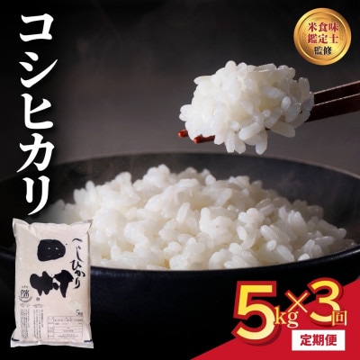【毎月定期便】田村産 コシヒカリ 5kg 精米全3回