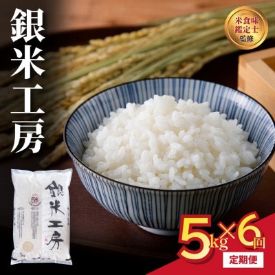 【毎月定期便】銀米工房 5kg 精米全6回