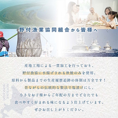 鮭 切り身 18切れ 熟成 秋さけ (3切入×6パック 小分け) 北海道 野付 産【漁協から直送】
