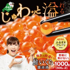 【禁輸に負けない!】 鮭 いくら 醤油漬け 1kg 北海道産 小分け 4 パック 海鮮 旨さ 訳あり
