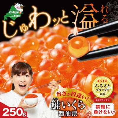 【禁輸に負けない!】【グランプリ獲得】鮭 いくら 醤油漬け 北海道産 250g 小分け【緊急支援品】