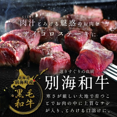 黒毛和牛サイコロステーキ 500g 小分け便利 (250g×2) 北海道 別海町産 牛肉【別海和牛】