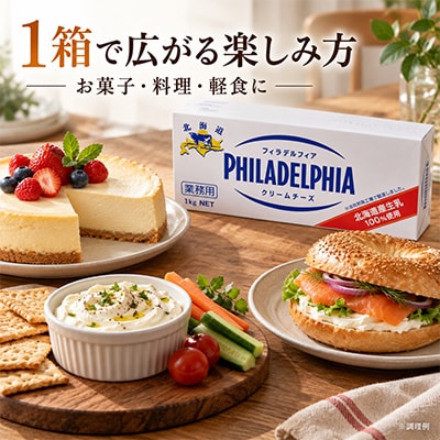 【業務用】クリームチーズ 1kg クラフト フィラデルフィア 【森永乳業】北海道別海町ふるさと納税