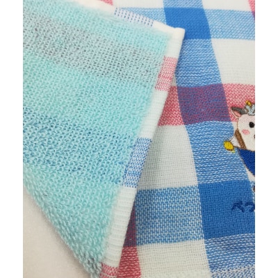 べつかいりょウシくん　刺繍ハンカチ