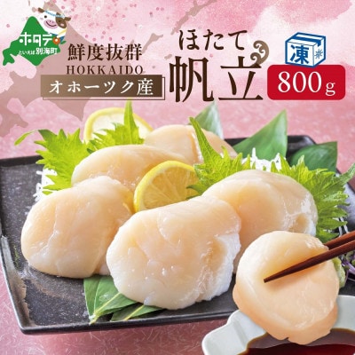 2023年2月発送開始『定期便』厳選 オホーツク産 ホタテ大 冷凍 800g 全2回
