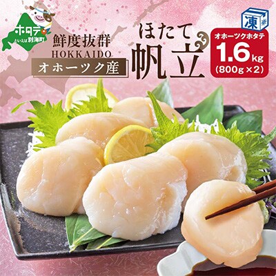 2023年2月発送開始『定期便』厳選 オホーツク産 ホタテ大 冷凍 1.6kg 全5回