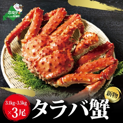 新物!タラバガニ浜ゆで急速冷凍旨味凝縮(3.1kg~3.5kg) × 3尾【 ふるさと納税 】