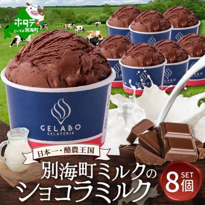 【本格ジェラート専門】大人気店の北海道 贅沢ジェラートセット ショコラミルク 8個 アイス好きにも