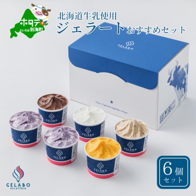 2023年4月発送開始『定期便』北海道牛乳ジェラート おすすめ6個セット 全9回