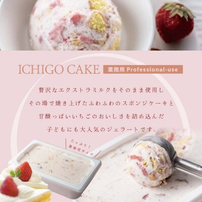 【THE ICE】 いちごケーキ 業務用アイス 1L ファミリーサイズ【別海町産生乳使用】