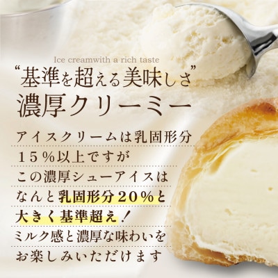 濃厚シューアイス 20個 別海町産クリームチーズ贅沢使用 冷たいシュークリーム 北海道スイーツ