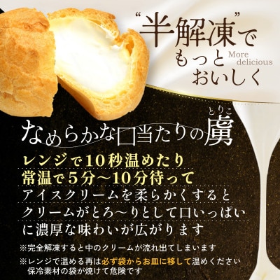 濃厚シューアイス 10個 別海町産クリームチーズ贅沢使用 冷たいシュークリーム 北海道スイーツ