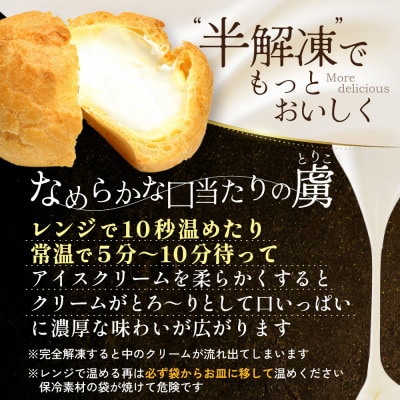 【毎月定期便】濃厚シューアイス 20個 北海道 別海町産チーズ贅沢使用 冷たいシュークリーム全2回