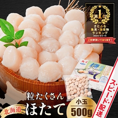 訳あり ほたて貝柱 500g 北海道産 刺身用 粒沢山 小玉 不揃い ほたて刺身用 冷凍帆立貝柱