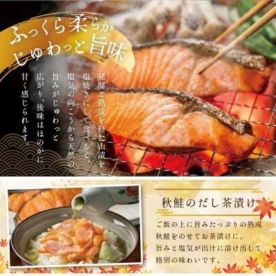 【10/1～寄付額改定】北海道産 天然秋鮭 切り身 約1.2kg(15切) 熟成 個包装 無添加冷凍