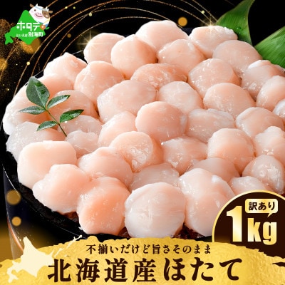 訳あり ホタテ貝柱1kg(500g×2箱)北海道産 粒沢山 小玉 不揃い 刺身用ホタテ貝柱