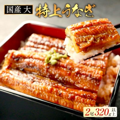 【大サイズ】国産 うなぎの蒲焼 2尾 計320g 特製たれと山椒がついた鰻蒲焼セット 化粧箱入り