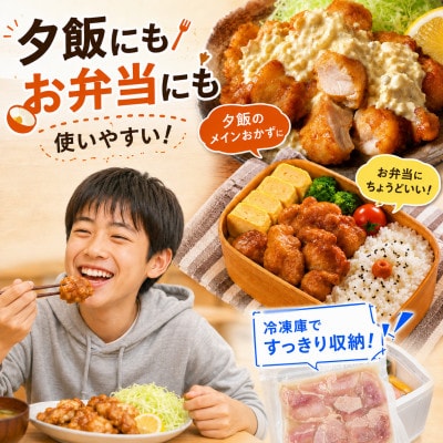 【カット済み 小分け】鶏もも肉 2kg(250g×8パック) 北海道産 ほたて出汁旨み味付け冷凍鶏肉