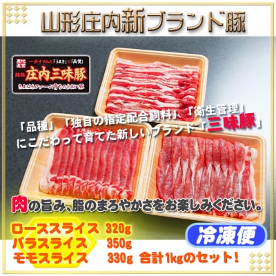 新ブランド「三味豚」1kg(ロース/バラ/モモ)