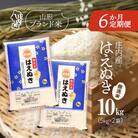 <11月中旬発送>庄内米6か月定期便!はえぬき無洗米 10kg(入金期限:2025.10.25)