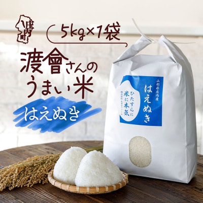 渡會さんのうまい米!はえぬき 5kg 令和7年産 2025年産 ブランド米