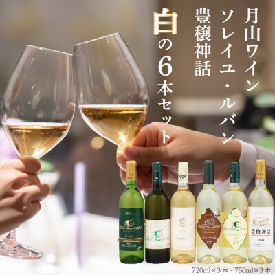 食の都庄内 月山ワイン 白ワイン 6本セット 750ml 720ml 白 辛口 やや辛口 ワイン