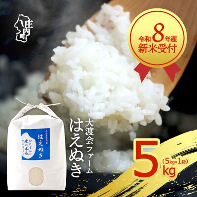 【新米受付】渡會さんのうまい米!はえぬき5kg【10月より順次発送】