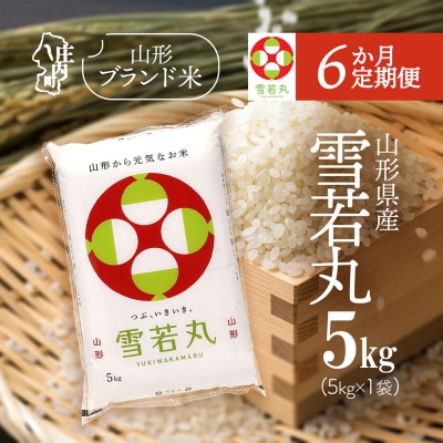 【6か月定期便】山形米 雪若丸 5kg<5月中旬発送>ブランド米 米 お米の定期便