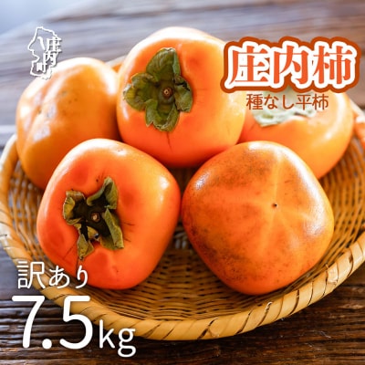 【R8.10月下旬より順次発送】庄内柿 家庭用【訳あり 少々傷あり】 M～Lサイズ 7.5kg
