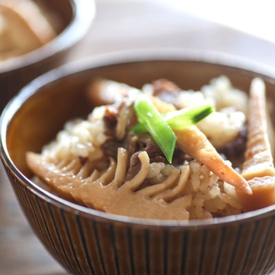 庄内産 孟宗筍and山形牛炊き込みご飯の素 2合用 タケノコ たけのこ 山形牛 炊き込みご飯 素