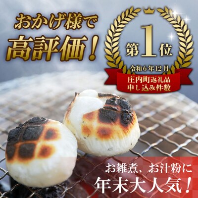 【3月発送】梅木もち屋 庄内産『でわのもち』を使用した杵つき餅 380g×12袋 個包装 丸もち