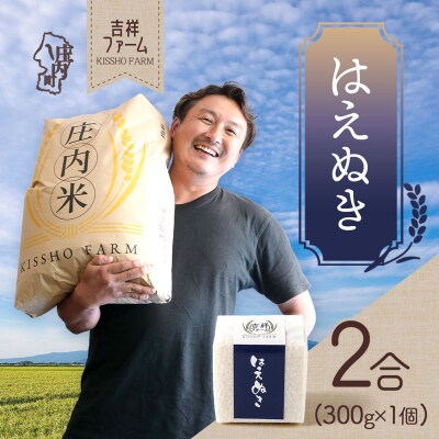 吉祥ファーム 2合キューブ×1個 はえぬき 300g 無洗米 令和8年産 2026年産 ブランド米